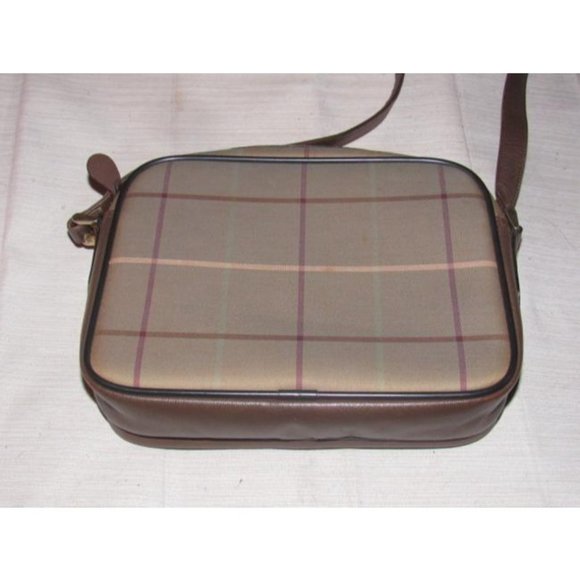 Burberry Vintage MOD Brown Plaid Print Bag - Picture 8 of 12